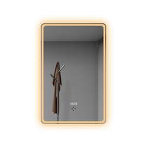 led smart bathroom mirror bathroom mirror washbasin with light touch screen bathroom wall mounted bathroom anti-fog mirror