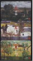 Shanghai subway card 1st tickets big beauty China TJ132903 has used a set of 3 pieces