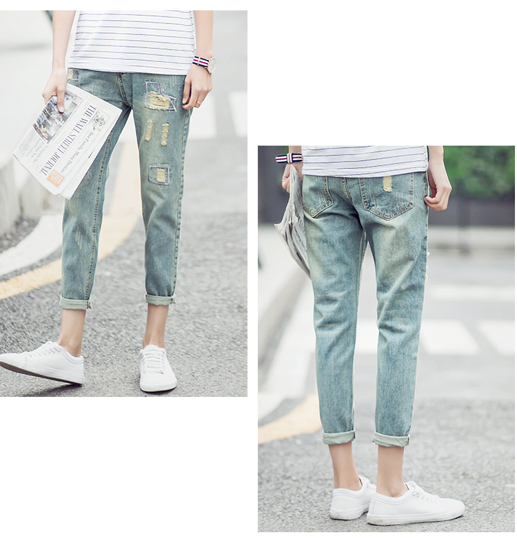 Jeans pour jeunesse coupe droite pour été - Ref 1463624 Image 19
