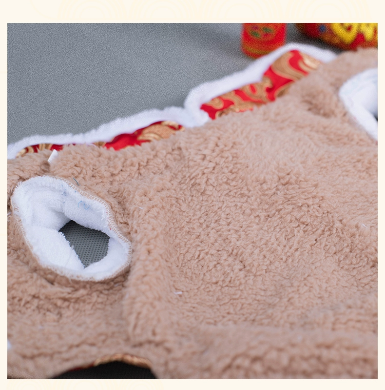 Quần áo cho chó mùa thu và mùa đông Quần áo thú cưng dày năm mới Teddy hơn gấu Keji chú chó nhỏ ấm áp bốn chân quần áo - Quần áo & phụ kiện thú cưng áo con chó