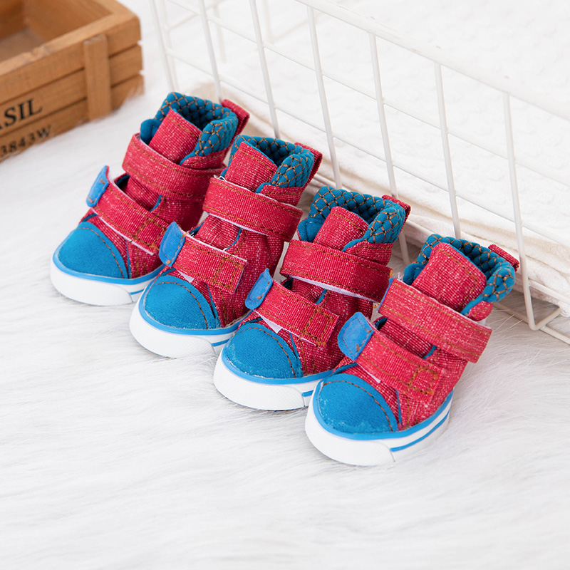 Pooch Shoes Summer summer breathable teddy Bears Puppy kitty Kitty Dogs set of 4 Pets Shoe foot sleeves