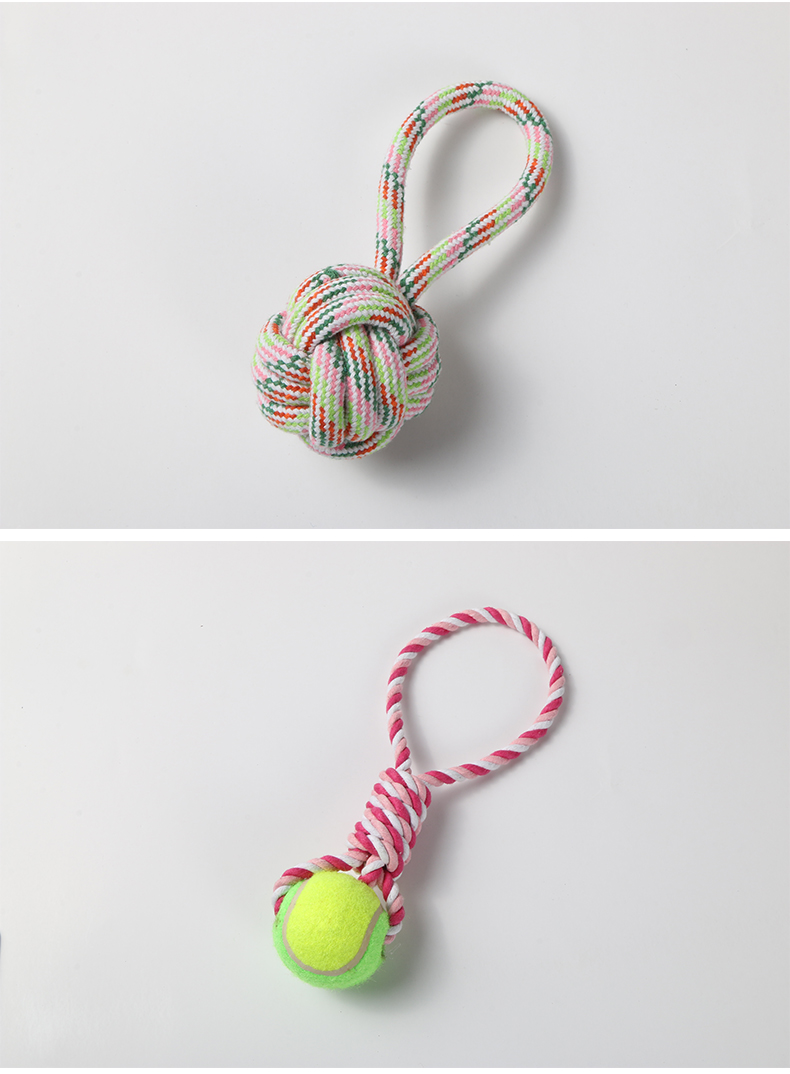 Pet đồ chơi mèo con chó mol cắn con chó lớn đào tạo cắn dây taidijinmao dog rope bóng knot nguồn cung cấp đồ chơi cho chó gặm