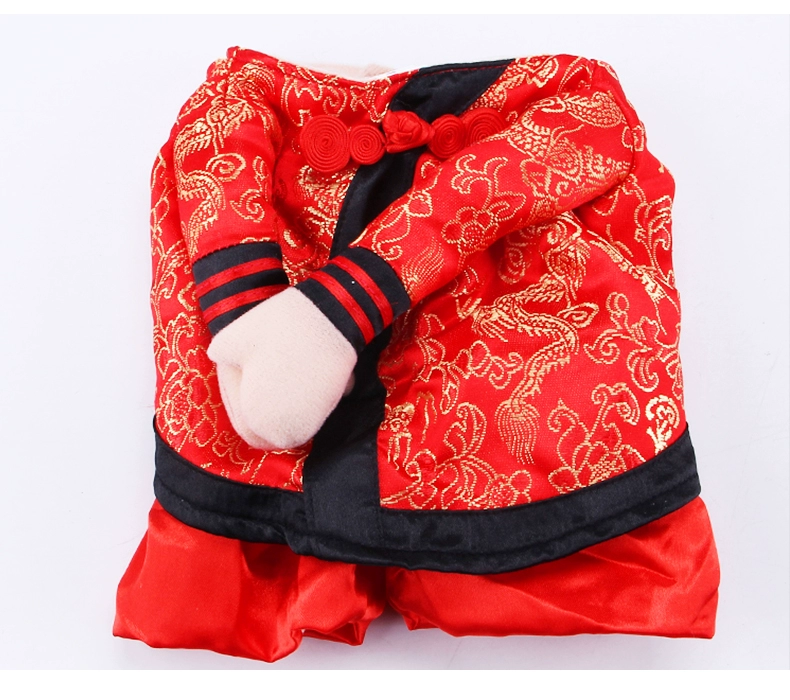 Quần áo chó vui vẻ quần áo mùa thu mùa hè phần mỏng rung động cùng một đoạn Teddy mèo lưới trang phục hài hước quần áo thú cưng - Quần áo & phụ kiện thú cưng áo poodle
