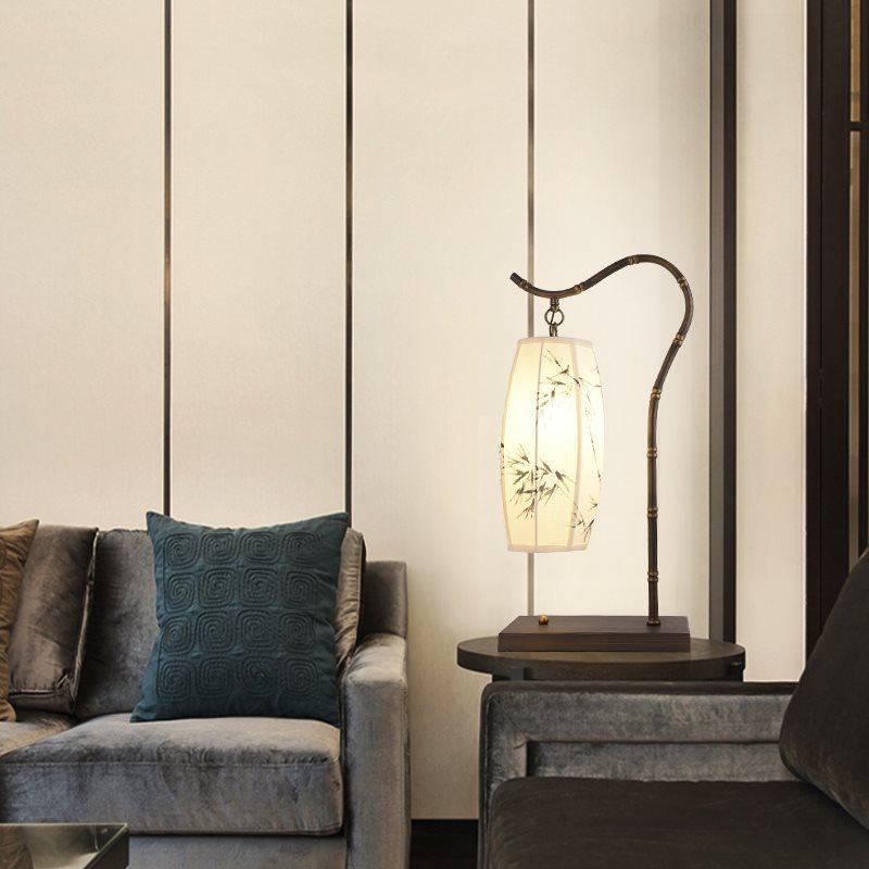 Creative new Chinese table lamp bedside lamp floor lamp living room lamp vertical simple atmosphere Chinese style study bedroom new