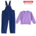 Quần yếm denim trẻ em quần áo biểu diễn thể thao trường tiểu học họp lớp đồng phục màu kẹo quần áo biểu diễn cổ vũ hợp xướng 
