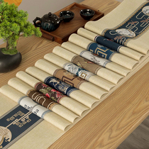 New Chinese Table Flag Tea Table Tea Table Tea Table Tea Table Tea Table Tea Tea Table Tea Tea Cabinet Long Strip Narrow Table Cloth