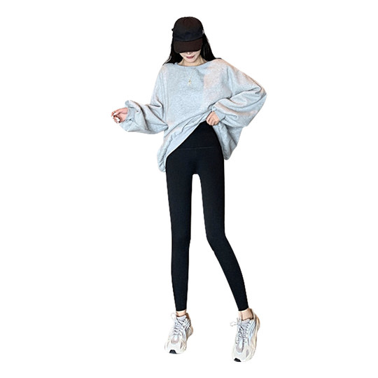 打底裤女秋冬外穿加绒加厚紧身棉裤150小个子裤子瘦身小脚裤冬季