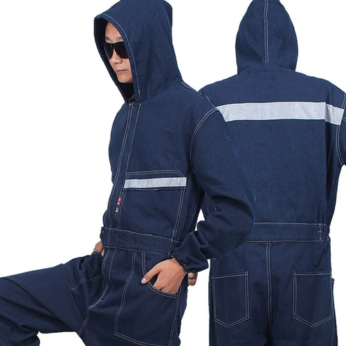 Джинсовый хлопковый комплект для работы подходит для мужчин и женщин, баллончик с краской, защита от ожогов