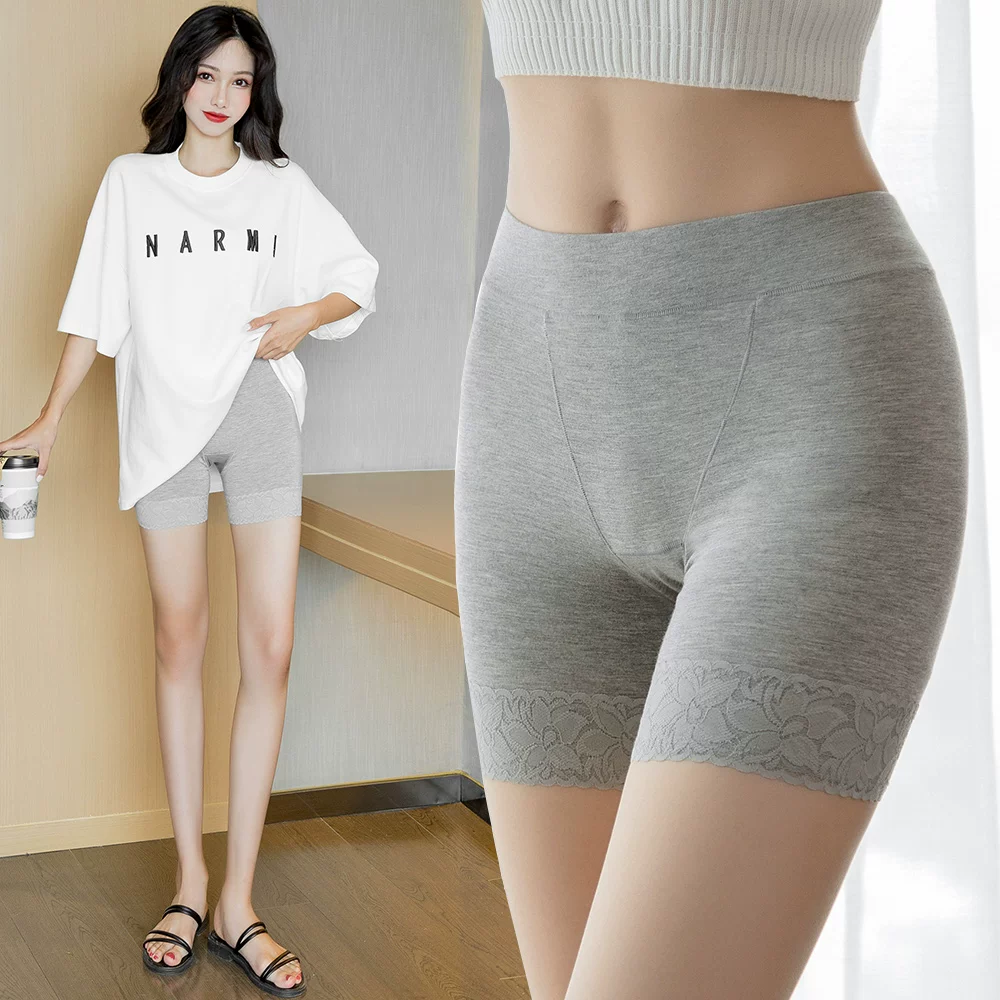 Безопасные штаны, летнее белье, тонкое защитное нижнее белье, л leggings, шорты, плюс размер