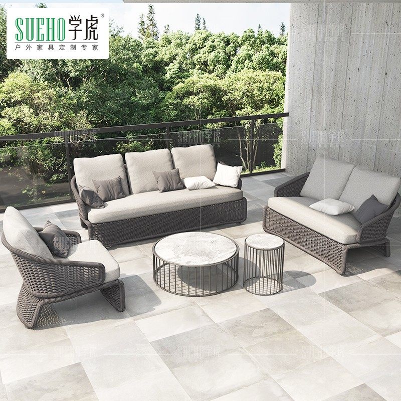 Outdoor Sofa Terrace Patio Sunscreen Waterproof Outdoor Balcony Yangguang Room Garden Casual Couch Combined Furniture-Taobao