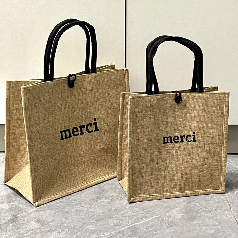 Linen Bag Women's Handbag 2025 New Style Simple Large Capacity Tote Bag for Work and Commuting Canvas Handbag