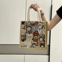 Маленькая вертикальная версия [Шляпа Медведь] Версия с магнитной пряжкой Улучшенная хлопковая сумка