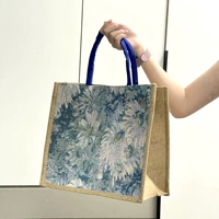 Большая горизонтальная версия [Моне] с магнитной пряжкой, улучшенная сумка из хлопка.