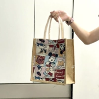 Маленькая вертикальная версия [Puzzle Minnie] с магнитной пряжкой, улучшенная хлопковая сумка