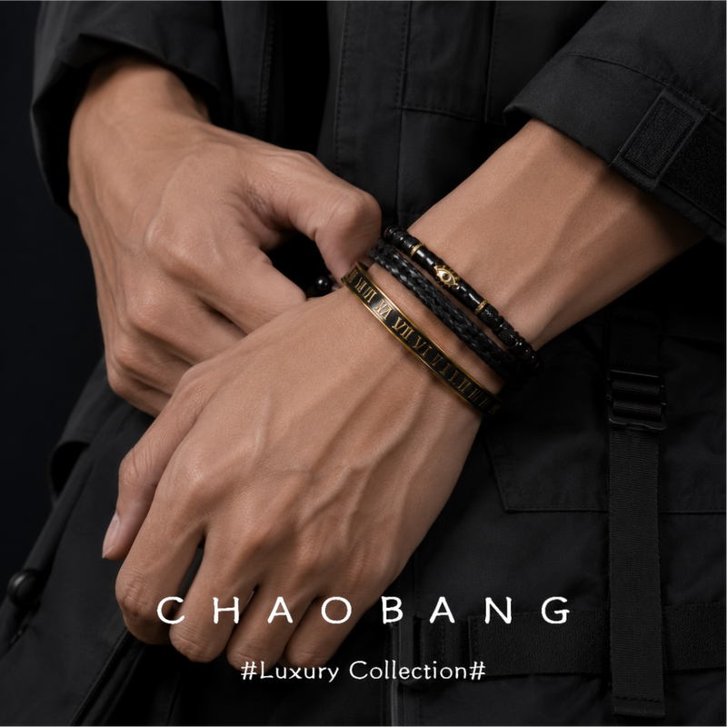 Chaobang God's Eye Stacked Titanium Steel Bracelet for Men, Men's Bracelet, Personalized Street Style Metal Bracelet for Men