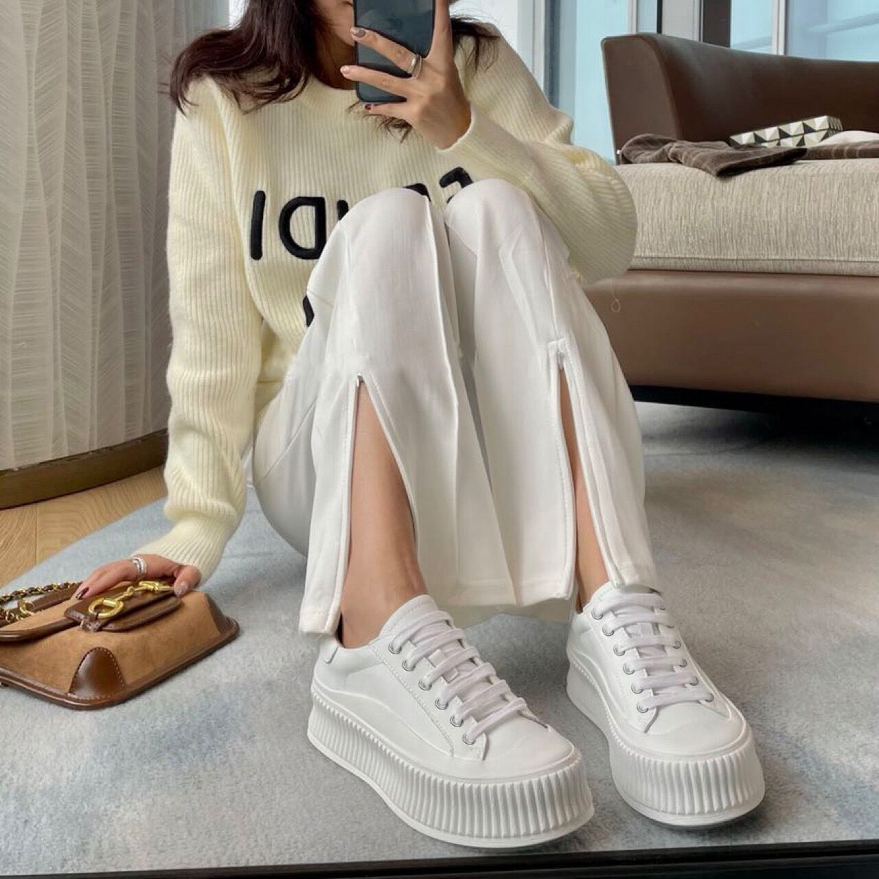 Canvas shoes women's 2022 spring new all-match net red big head thick bottom heightened small white shoes muffin casual biscuit shoes