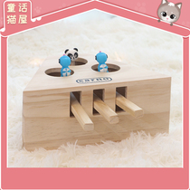 Solid wood hit the ground rat cat toy pet supplies