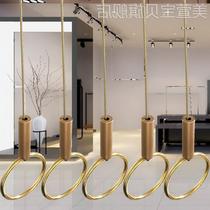 Rack hanging clothes chain hanging gold hanging ring clothing store window ceiling hanging hook wall fixed hanging clothes wire rope ring