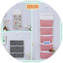 Fabric storage hanging bag wall-mounted storage bag behind the door multi-layer hanging pocket home student dormitory storage artifact