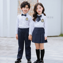 Kindergarten Garden Clothing Spring Autumn Clothing Inglém Wind Shirt Suit First Grade Children Class Childrens School Uniform Performance Clothes