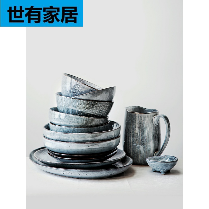 Hunchback rain grandma Japanese household tableware ceramic bowl of soup bowl bowl creative salad bowl mercifully rainbow such as bowl bowl