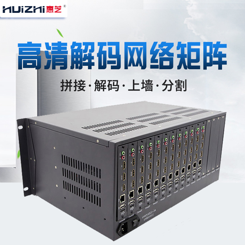 Huizhi 4 HDMI Network Surveillance Movie Decoder Compatible with Hai Kang Dahua 4K Digital H265 Hybrid Matrix