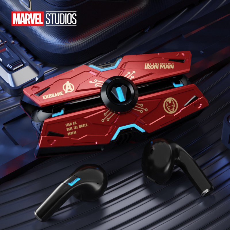 Marvel Iron Man Co-Branded True Wireless Bluetooth Headphones Disney E-Sports Gaming Gift for Boys and Kids