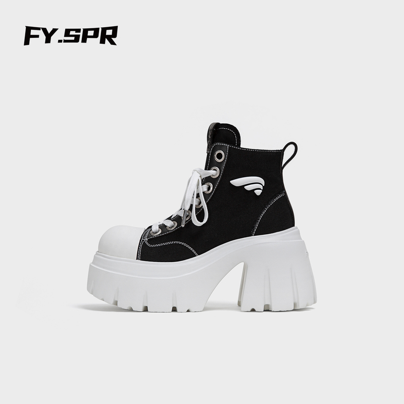 [Same Style as Zhang Liangying] Fangyuan Diary Fyspr High-Top Thick-Soled Cloth Shoes for Women, Height-Increasing Short Martin Boots for Petite Individuals