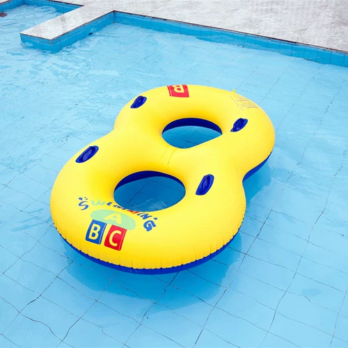 Плавательный круг для двоих для взрослых, увеличенная толщина