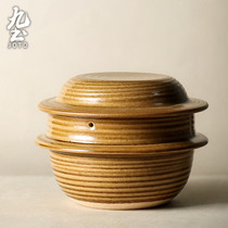 Nine Earth Day Style Home Clay Casserole Saucepan Saucepan Saucepan Oven Gas gas cooker Saucepan Rice Retro Soup Pot Saucepan