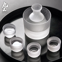 Day Style Retro Glass Clear Wine Pot Suit Wine With Home Warm Wine Jug Wine Winemaker Heat-Frosted Small Wine Goblet