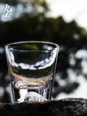 Jiutu Japan Fuji glass cup handmade glass snow mountain tea cup whiskey glass juice cup
