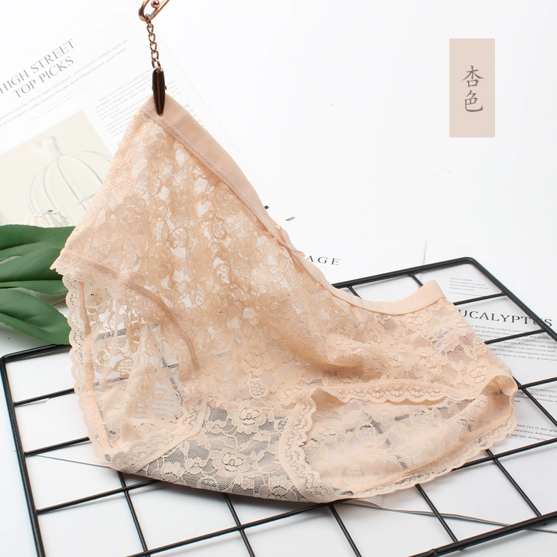 Hoa mới đồ lót cổ tích nữ graphene đối tác giữa eo ren jacquard đầy đủ quan điểm đồ lót gợi cảm