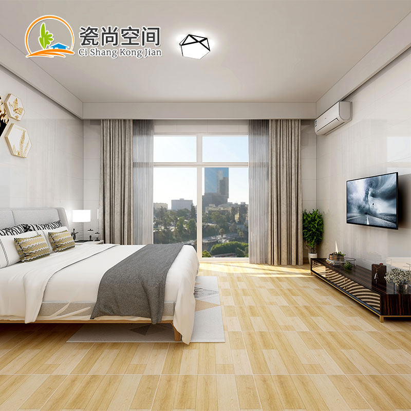 Tile 600X600 antique wood grain brick and floor room Living room Living room Balcony Full Porcelain Anti Slip New minimalist Hyundai