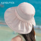 Kanglmos Vinyl Sun Hat for Women, Summer Uv Protection Fisherman Hat, Large Brim Face-Covering Sun Hat, Sunshade Hat