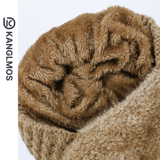 Kanglmos Fleece-Lined Hat Winter Cycling Cold-Proof Face Mask Warm Neck Gaiter Thickened Windproof Ear Protection Hat for Women