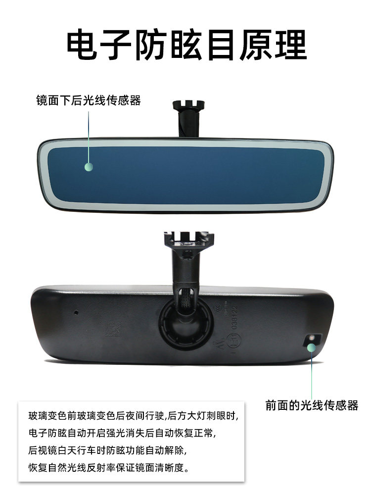Electronic Anti-Glare Rearview Mirror, Special Car-Specific Automatic Anti-Glare Car Interior Reflector, Reversing Mirror