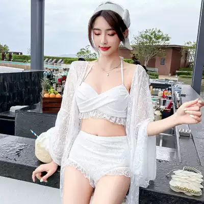 Swimsuit female summer fairy sexy bikini new Korean ins cover belly thin two-piece hot spring three-piece set