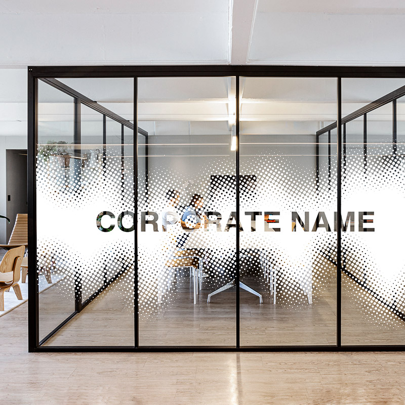 Modern abstract landscape office meeting room electrostatic transparent black and white glass film frosted sticker decoration