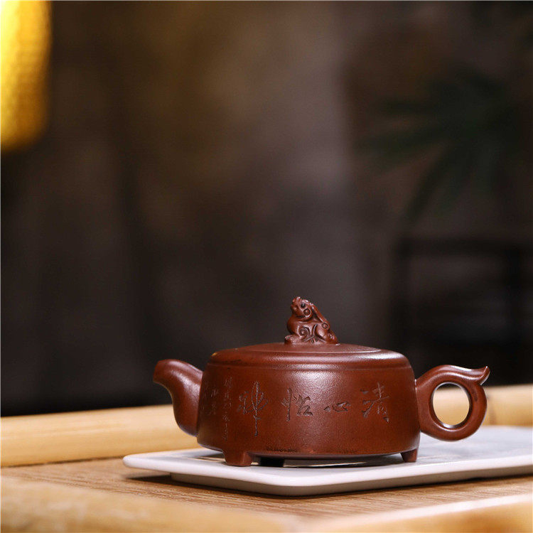 Zhengzong Yixing Purple Sand Pot Famous Pure Handmade Home Imitation Antique Old Purple Sand Pot Kongfu Tea With Set Pot Capacity 