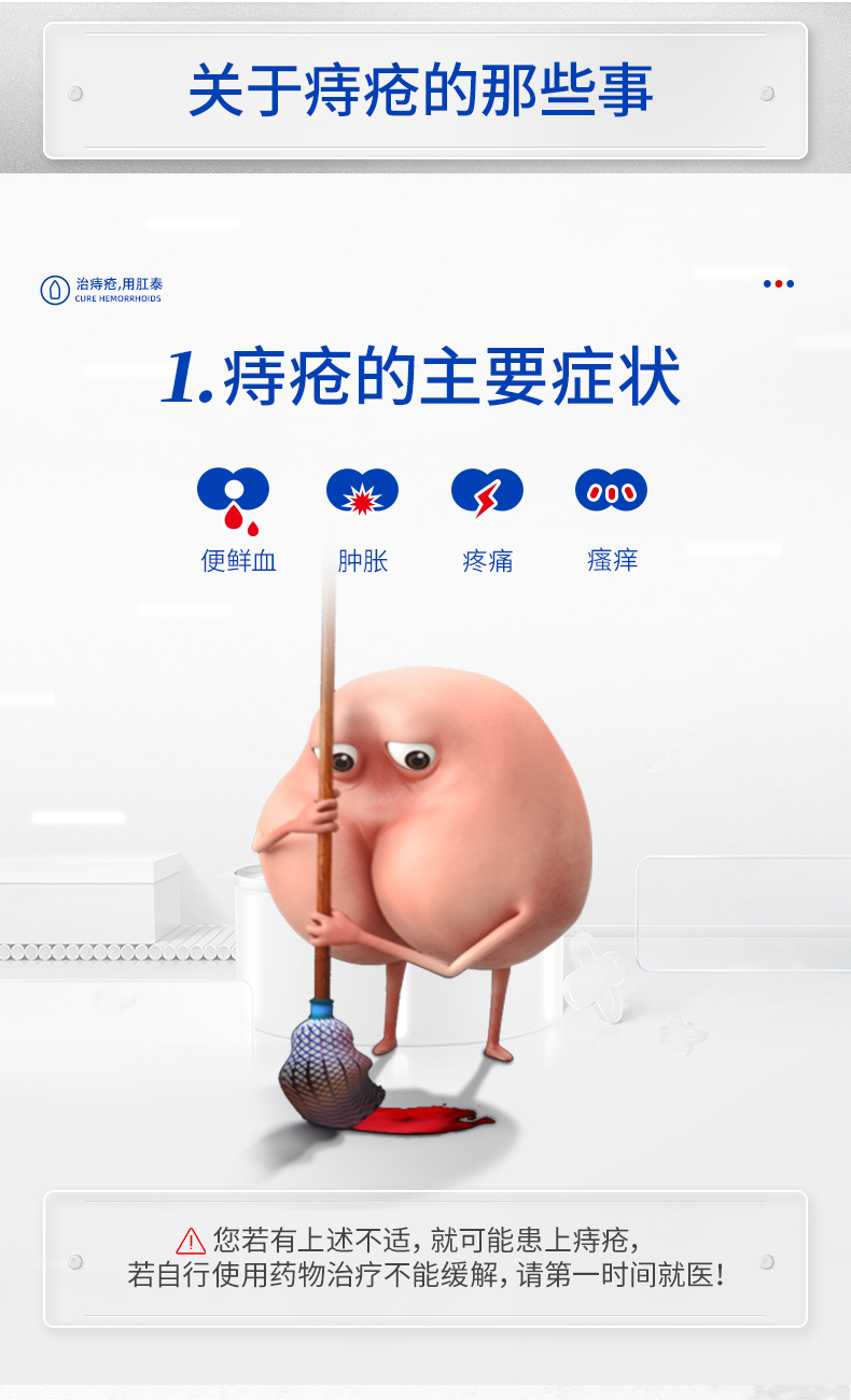 荣昌 肛泰栓 痔疮栓 12粒 仅1g小栓体 图3
