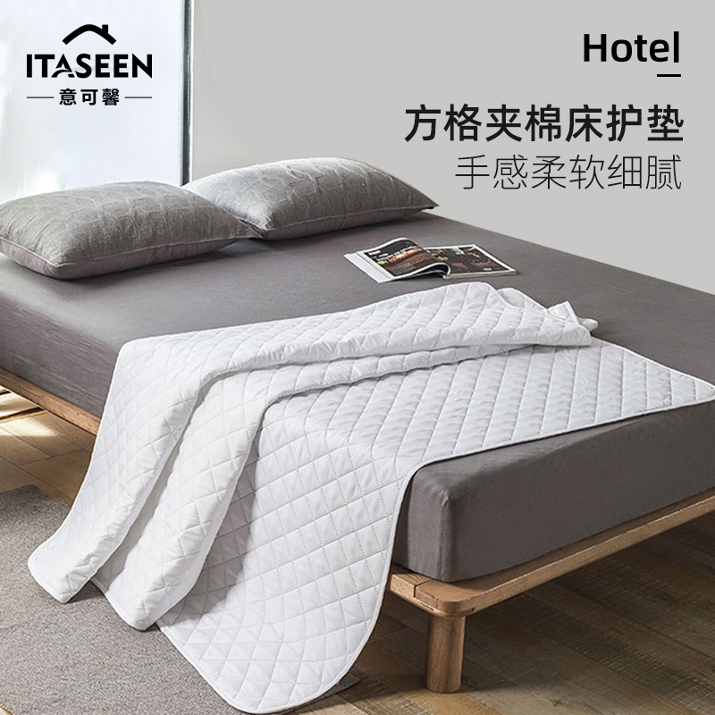 Willcan Thin Bed Cushion Mattress Mat mattress Mat Dreams Protection Mat Ultra Soft Breathable Comfort Ultrasonic Bed Pads