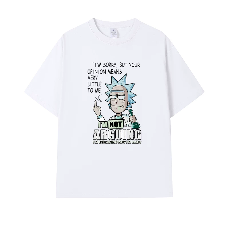 Фанатская футболка Desperate Poisoner Co -name Rick and Morty T -shirt Rick and Morty Мужчины и Женщины Аниме Студентская пара одежда