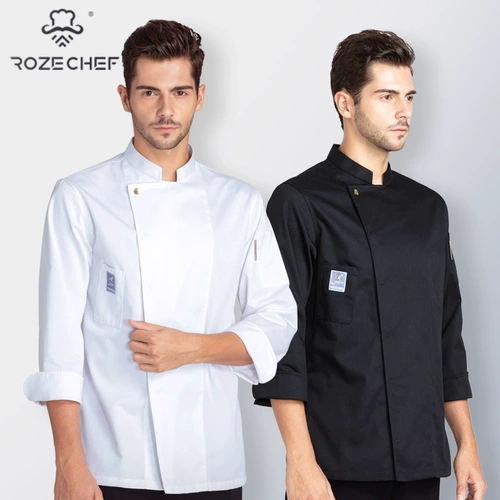 Высококлассный большой размер шеф-повара с длинными рукавами для отеля, западной кухни, столовой, ресторана, кухни, рабочая одежда, осенне-зимняя одежда с длинными рукавами