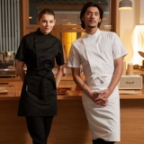 RozeChef рабочая одежда для шеф-повара с короткими рукавами, мужская одежда для общественного питания, кухни, выпечки, торта, летняя дышащая одежда