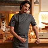 RozeChef рабочая одежда для шеф-повара с короткими рукавами, мужская одежда для общественного питания, кухни, выпечки, торта, летняя дышащая одежда