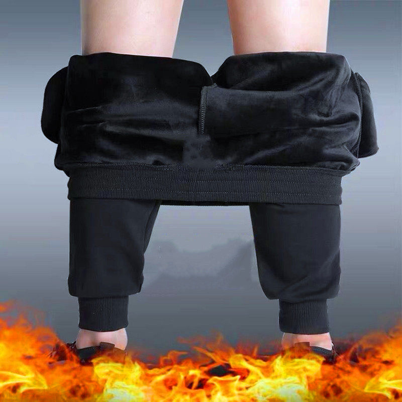 秋冬季加绒加厚运动裤男2019新款休闲裤韩版男士保暖束脚裤潮男