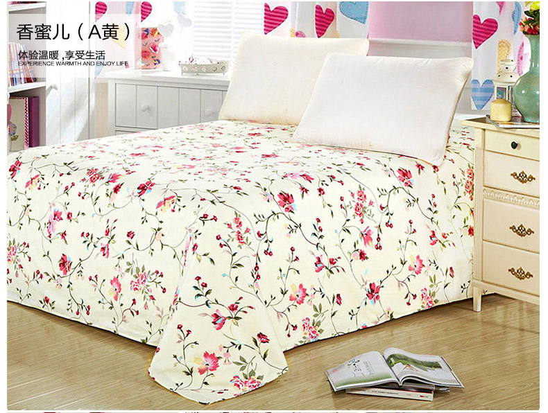 Manshi Shi tấm đơn mảnh đôi bông chăn sinh viên bông tấm 1,5m1,8 mét bộ ga giường