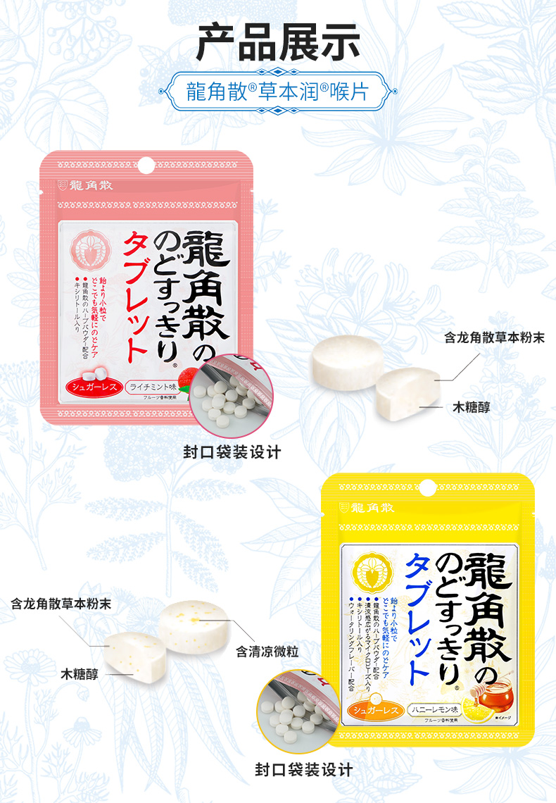 日本明星产品 龙角散 草本润喉片润喉糖 图8