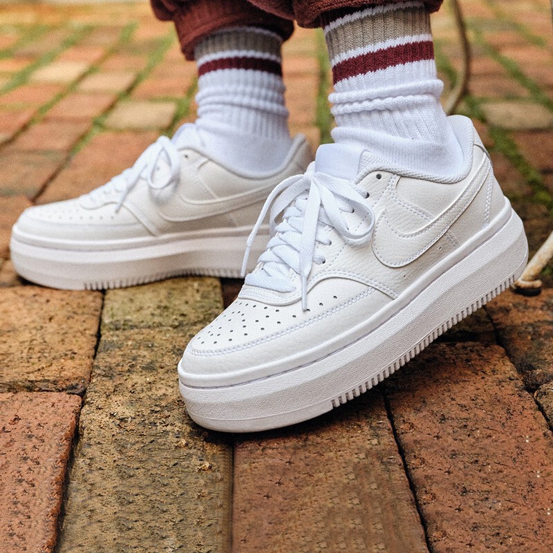 Nike Court Vision Alta Women's Thick-Soled Simple Version of Air Force Casual Sneakers Dm0113-100